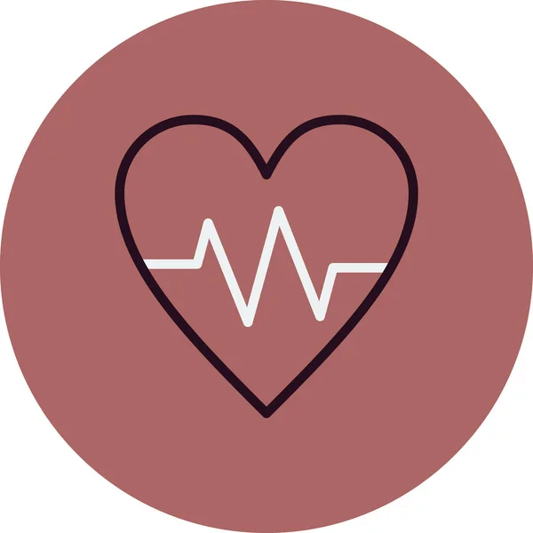 Heart Beat Simple Icon Vector Illustration — Stock Vector