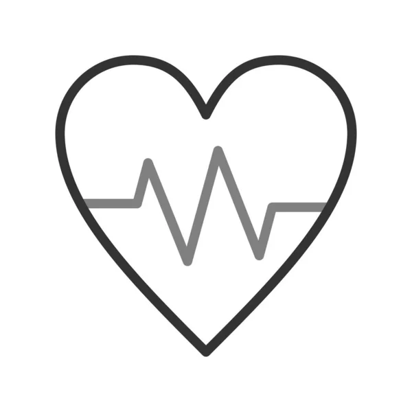 Heart Beat Prosty Ikona Wektor Ilustracja — Wektor stockowy