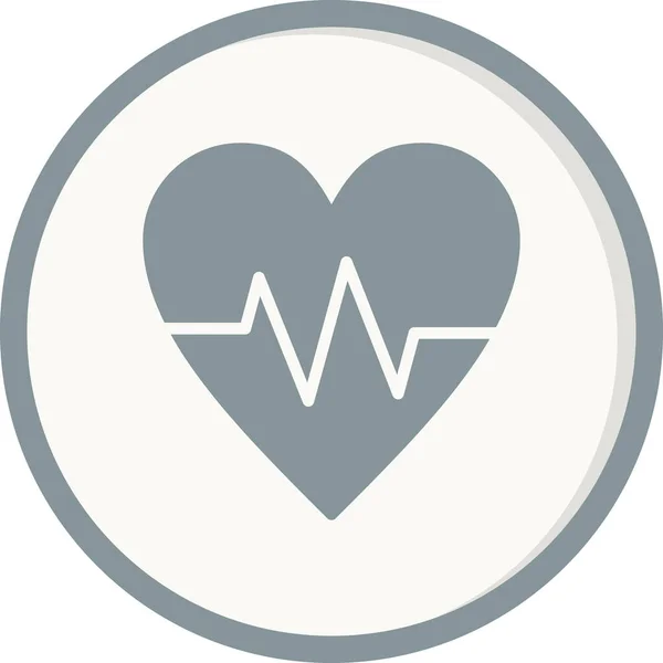 Heart Beat Simple Icon Vector Illustration — Stock Vector