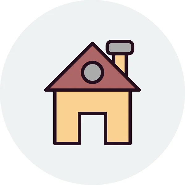 Ícone Casa Ilustração Vetorial Simples — Vetor de Stock