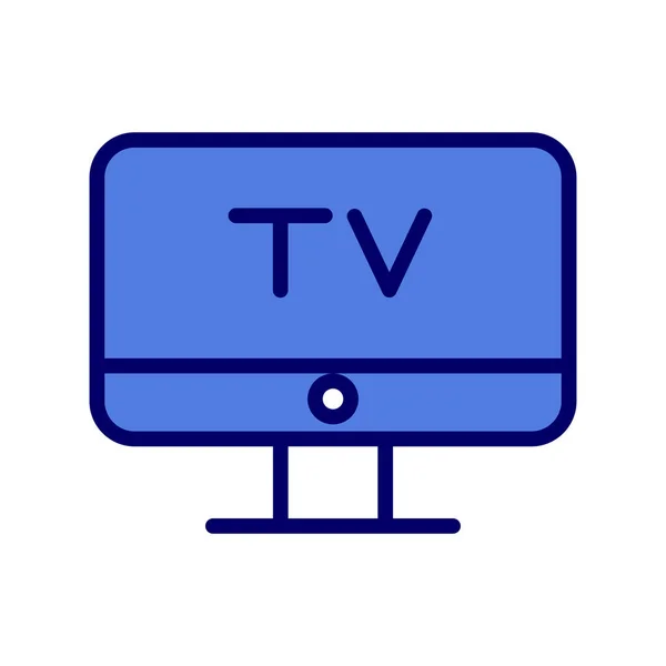 Television Vector Icon Flat Style Illustration — стоковый вектор