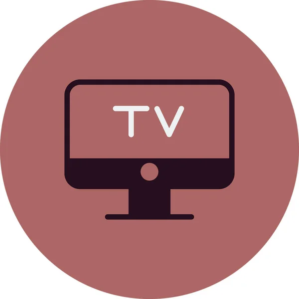 Television Vector Icon Flat Style Illustration — Stockový vektor