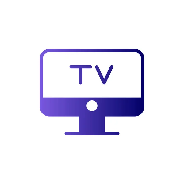 Television Vector Icon Flat Style Illustration — Stockvektor