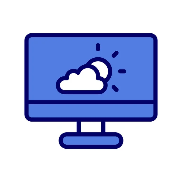 Simple Web Interface Weather App Icon Vector Illustration — Wektor stockowy