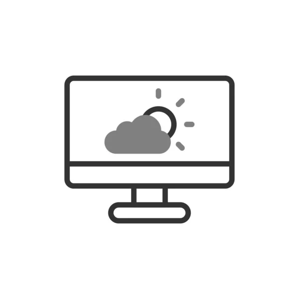 Simple Web Interface Weather App Icon Vector Illustration — Wektor stockowy