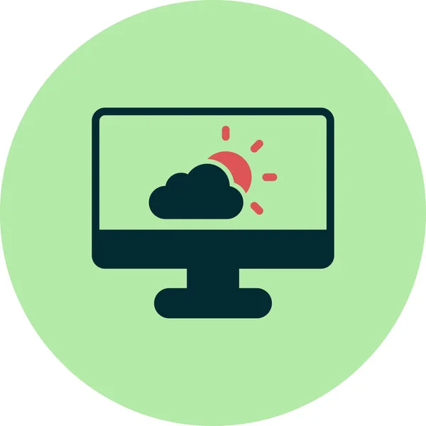 Simple Web Interface Weather App Icon Vector Illustration — Wektor stockowy