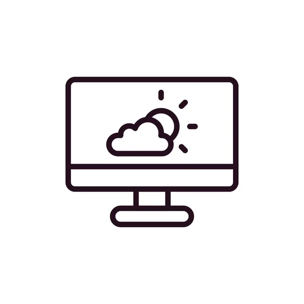 Simple Web Interface Weather App Icon Vector Illustration — Vettoriale Stock