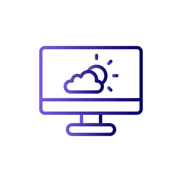 Simple Web Interface Weather App Icon Vector Illustration — Stock Vector