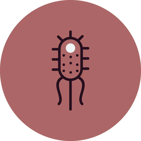 Bacteria Simple Icon Vector Illustration — Vetor de Stock