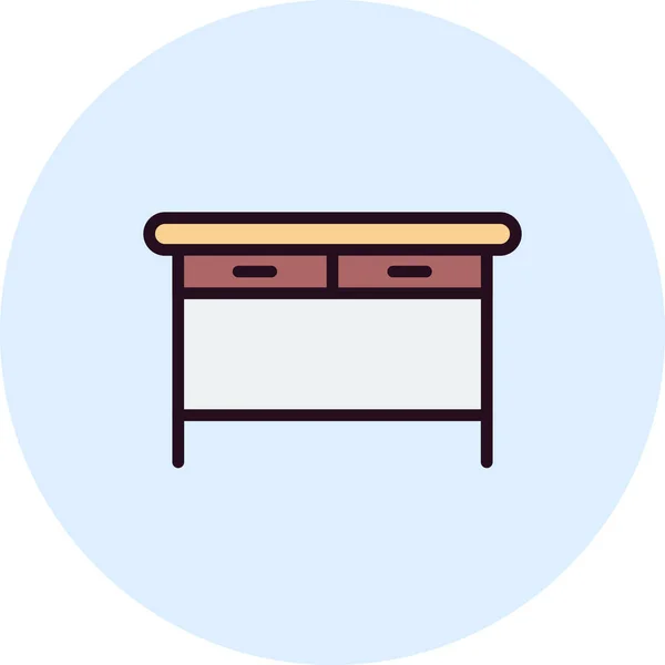 Desk Icon Vector Your Web Mobile App Design — Stock Vector