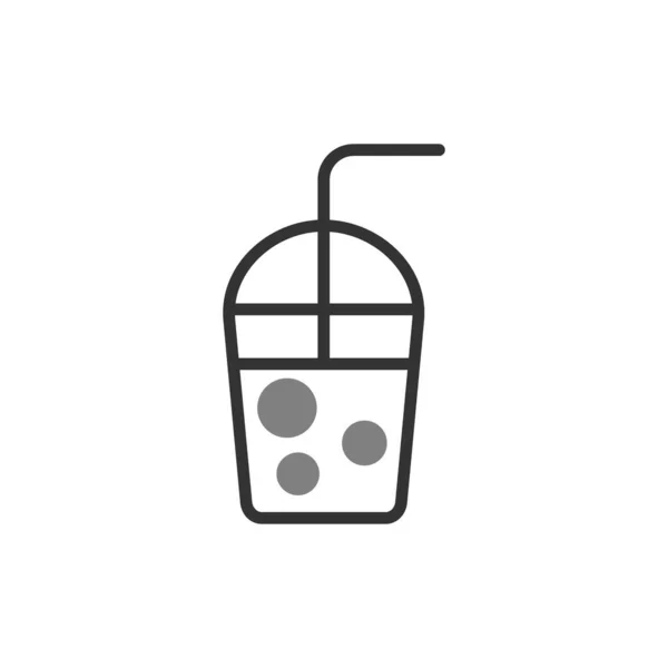 밀크셰이크와 Straw 아이콘 일러스트 — 스톡 벡터