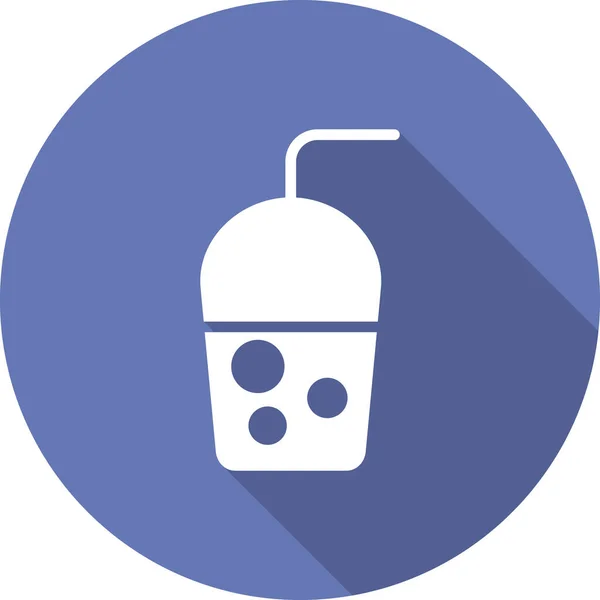 Milkshake Straw Icon Vector Illustration — Stock Vector