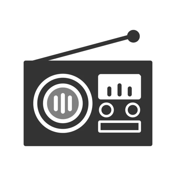 ラジオのアイコンベクトルイラスト — ストックベクタ