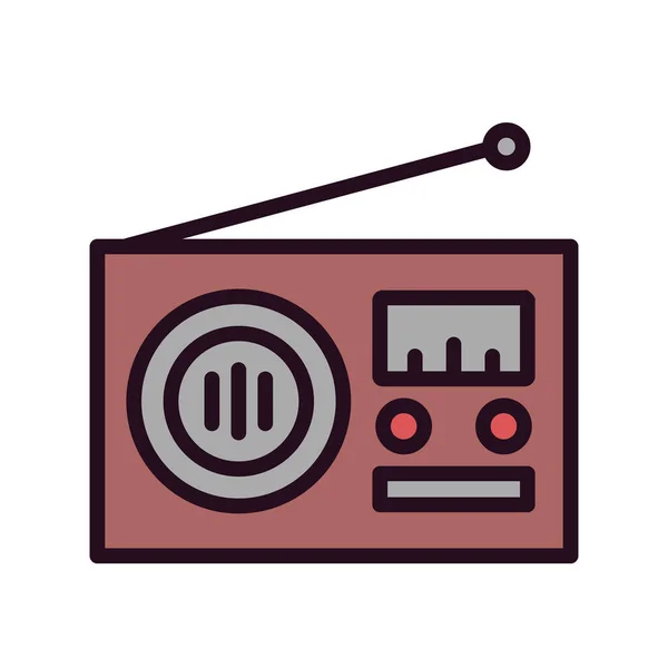 Icono Radio Vector Ilustración — Archivo Imágenes Vectoriales
