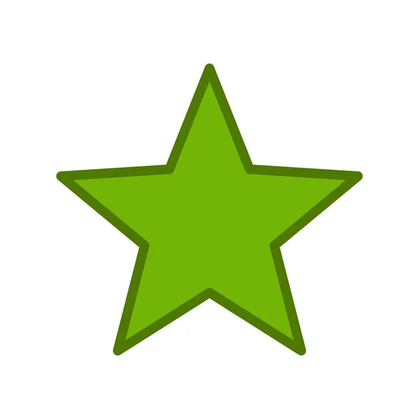 Bintang Ikon Sederhana Gambar Vektor - Stok Vektor