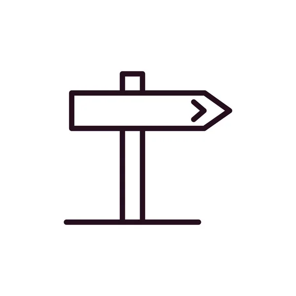 Signpost Ikonen Enkla Vektorillustration — Stock vektor