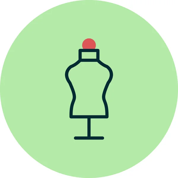 Tailor Mannequin Simple Icon Vector Illustration — 스톡 벡터