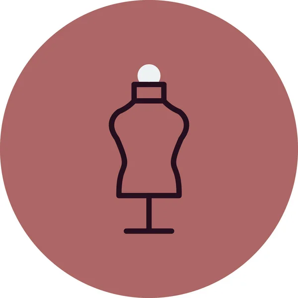 Tailor Mannequin Simple Icon Vector Illustration — 스톡 벡터