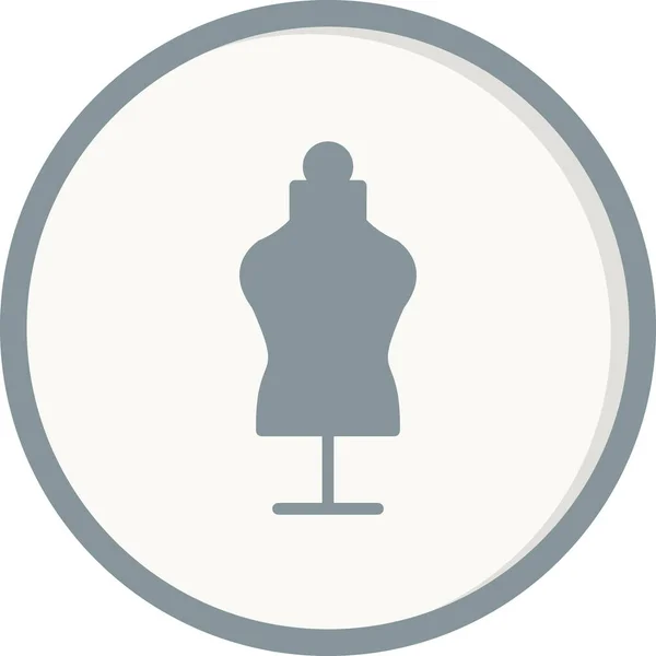 Tailor Mannequin Simple Icon Vector Illustration — 스톡 벡터