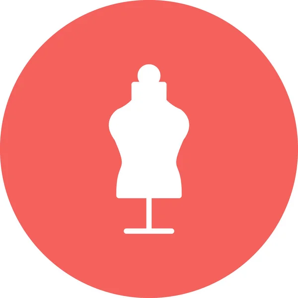 Tailor Mannequin Simple Icon Vector Illustration — Stock Vector