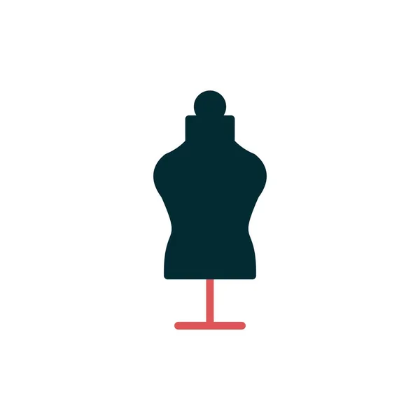 Tailor Mannequin Simple Icon Vector Illustration — Stock Vector