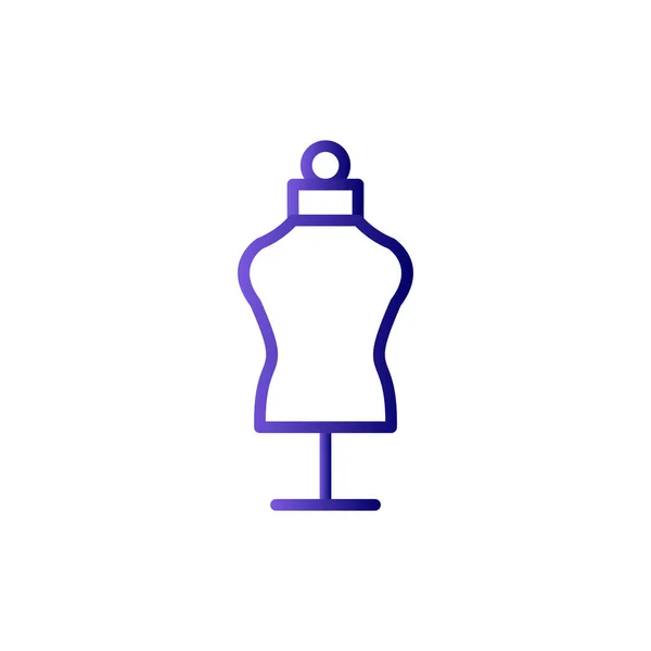 Mannequin Maat Eenvoudig Pictogram Vector Illustratie — Stockvector