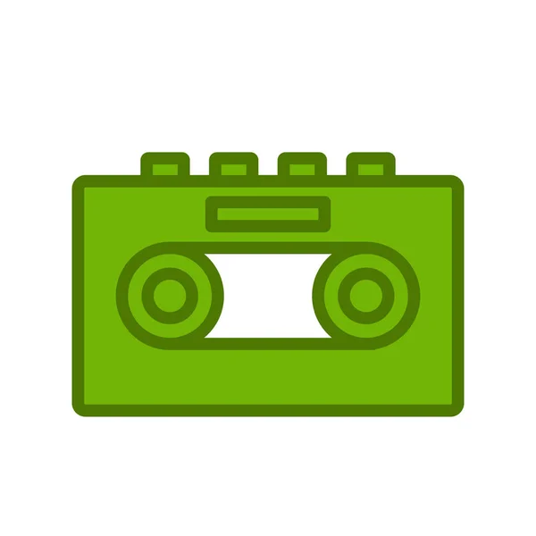 Tape Recorder Simple Icon Vector Illustration — 스톡 벡터