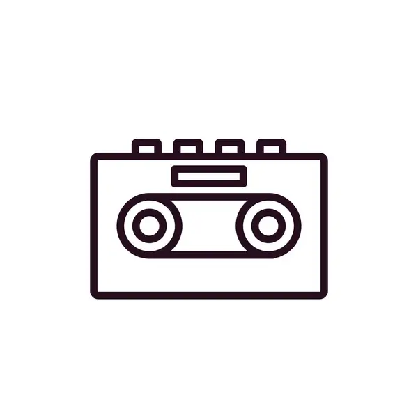Tape Recorder Simple Icon Vector Illustration — Stock Vector