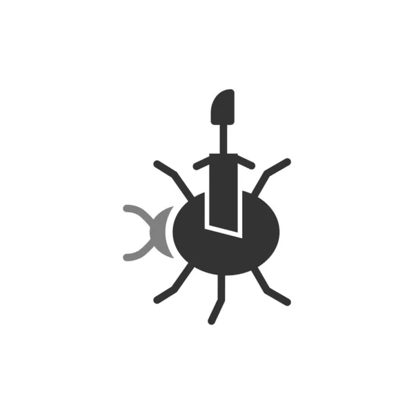 Antivirus Line Art Vektor Icon Für Apps Und Webseiten — Stockvektor