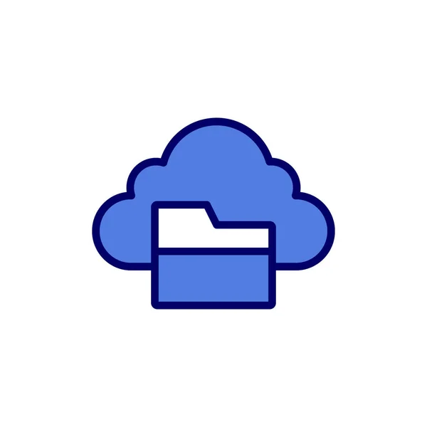Cloud Computing Lagring Ikon Vektor Illustration Design — Stock vektor