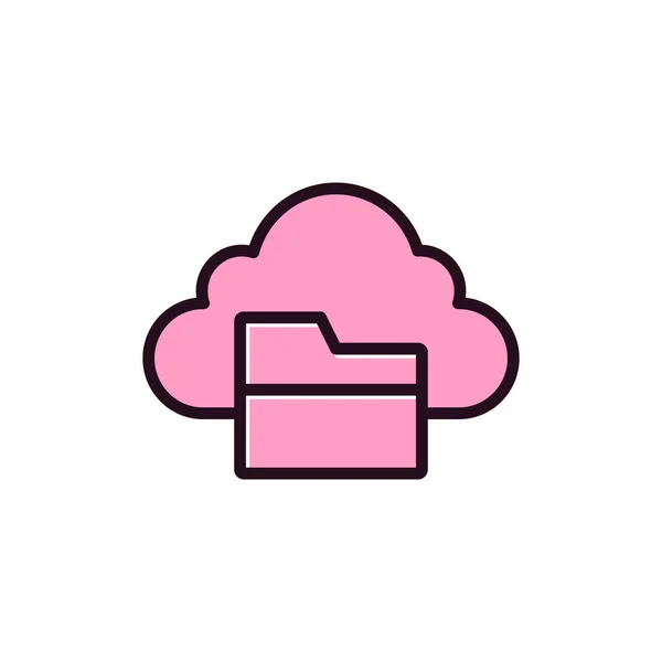 Cloud Computing Speicher Icon Vektor Illustration Design — Stockvektor