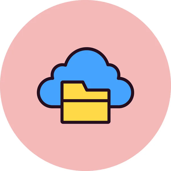 Cloud Computing Eenvoudig Ontwerp — Stockvector