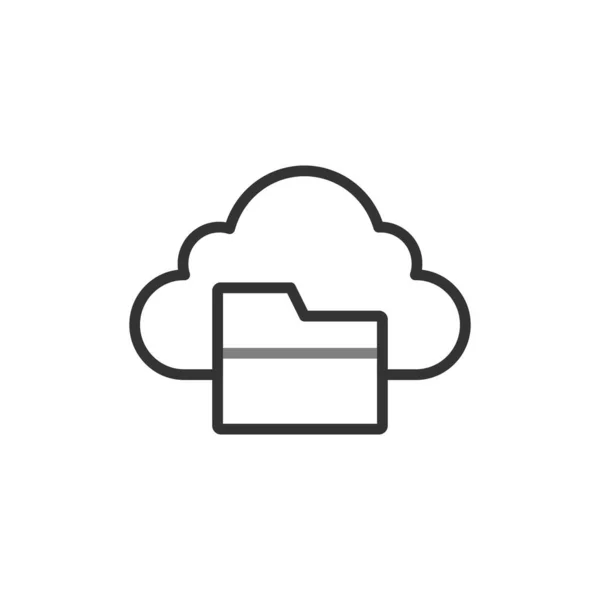 Cloud Computing Line Icon Outline Vector Sign Linear Style Pictogram — 스톡 벡터