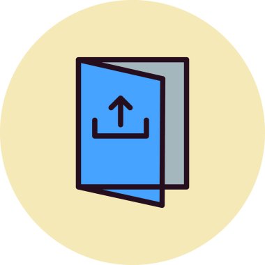 Basit simge, vektör illüstrasyonundan çık