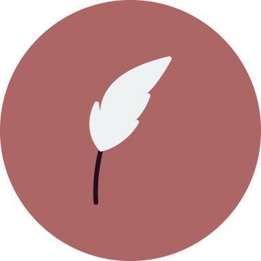 Tüy Kalemi simgesi, vektör illüstrasyonu