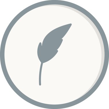 Tüy Kalemi simgesi, vektör illüstrasyonu