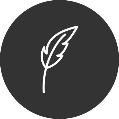 Tüy Kalemi simgesi, vektör illüstrasyonu