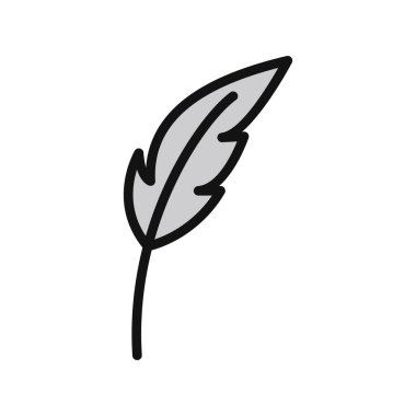 Tüy Kalemi simgesi, vektör illüstrasyonu