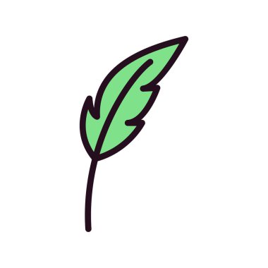 Tüy Kalemi simgesi, vektör illüstrasyonu