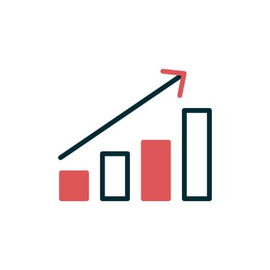para büyüme kavramı basit simge, vektör illüstrasyonu