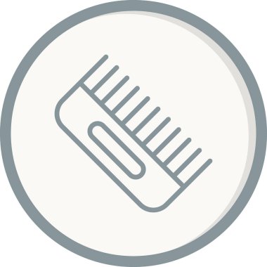 Saç Tarağı basit simgesi, vektör illüstrasyonu