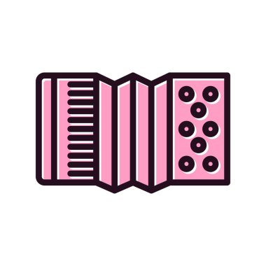 Armonika basit simgesi, vektör illüstrasyonu