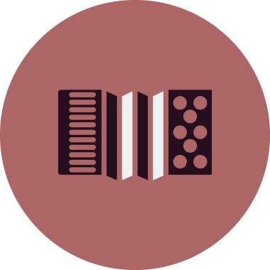 Armonika basit simgesi, vektör illüstrasyonu