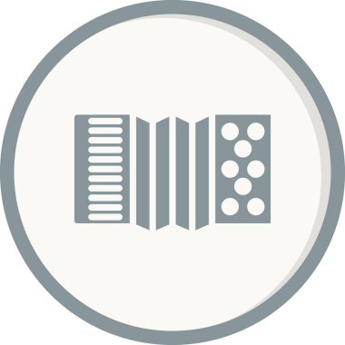 Armonika basit simgesi, vektör illüstrasyonu