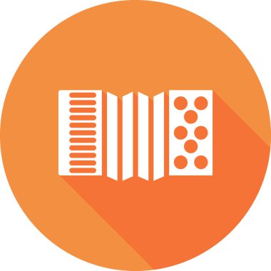 Armonika basit simgesi, vektör illüstrasyonu