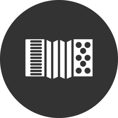 Armonika basit simgesi, vektör illüstrasyonu