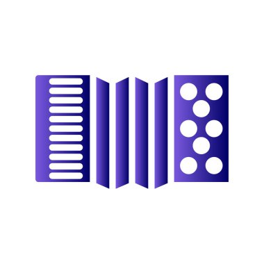 Armonika basit simgesi, vektör illüstrasyonu