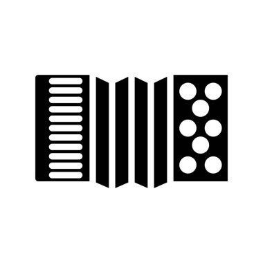 Armonika basit simgesi, vektör illüstrasyonu