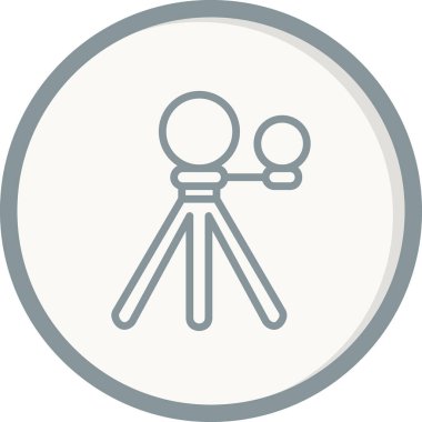 Helyograf basit simgesi, vektör illüstrasyonu