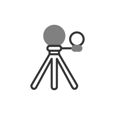 Helyograf basit simgesi, vektör illüstrasyonu